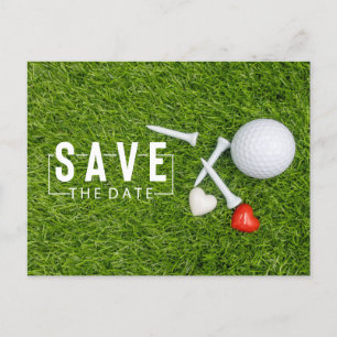 Carte Postale Faire-part Golf Enregistrer la date Golf Tournoi amour mariag