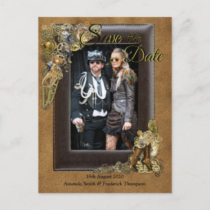 Carte Postale Faire-part Gothique - Steampunk Mariage Sur Suede Enregistrer