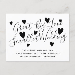 Carte Postale Faire-part Grand Amour Petit Micro Mariage Télédimensionné