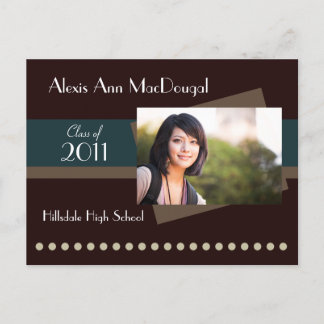 Carte postale Faire-part Gras (turquoise)