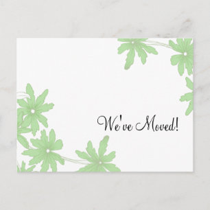 Carte Postale Faire-part Green Daisies Changement d'adresse