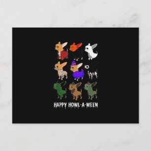 Carte Postale Faire-part Halloween Chihuahua Chien drôle Halloween heureux