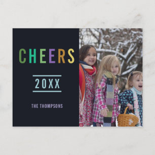 Carte Postale Faire-part Happy Happy Holidays Photo de bienvenue familiale