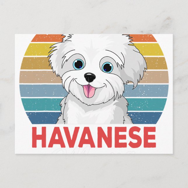 Carte Postale Faire-part Havanese Mama Cute Havanese Dog Mom Funny Girls (Devant)