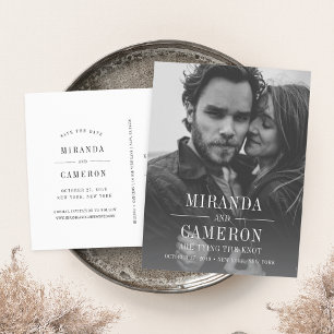 Carte Postale Faire-part Humeur moderne   Photo Enregistrer la date