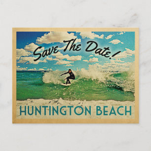 Carte Postale Faire-part Huntington Beach Économisez La Date California Sur