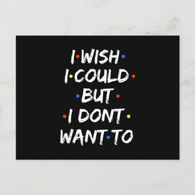 Carte Postale Faire-part I Wish I Could (Devant)
