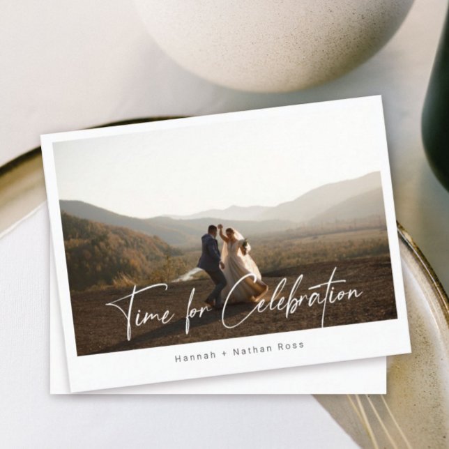 Carte Postale Faire-part Il est temps de célébrer l'Elopement Photo (Créateur téléchargé)