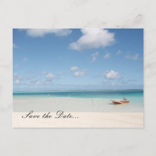 Carte Postale Faire-part Île isolée-SAUVER LA DATE
