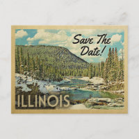 Illinois Sauvez La Date Mountains River Snow