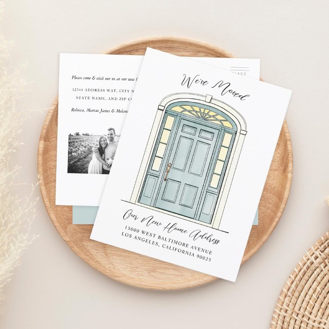 Carte Postale Faire-part Illustration de la porte coloniale traditionnelle  (Créateur téléchargé)