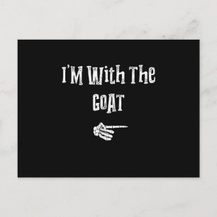 Carte Postale Faire-part I'm With Goat Halloween Costume Funny