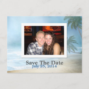 Carte Postale Faire-part Imaginaire Beach Photo personnalisée Mariage Enreg