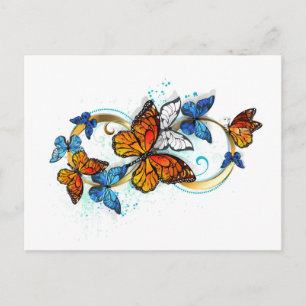 Carte Postale Faire-part Infinité de papillons monarques