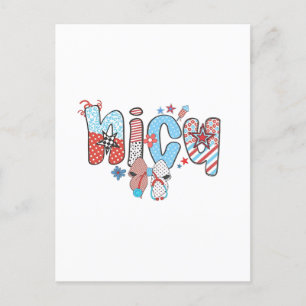 Carte Postale Faire-part Infirmière en néonatalogie 4 juillet Infirmière am