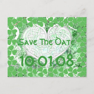 Carte Postale Faire-part Irish Save the Date - Distressed Grunge