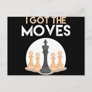 Carte Postale Faire-part j'ai des mouvements joueur d'échecs amateur d'éche