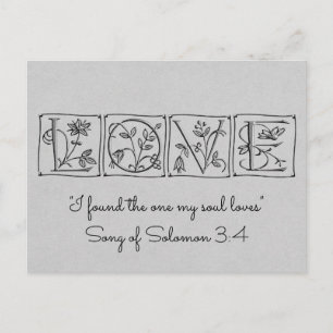 Carte Postale Faire-part J'ai Trouvé l'Âme Soeur qui m'Aime~Écriture~Sauver