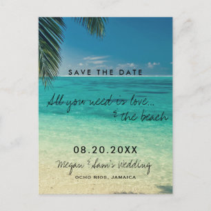 Carte Postale Faire-part Jamaïque Destination Wedding Save Date