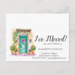 Carte Postale Faire-part Je Déménage,Annonce de porte de maison mexicaine
