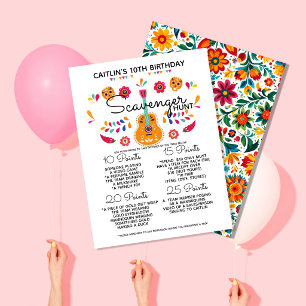 Carte Postale Faire-part jeu de chasse au trésor d'anniversaire pour enfant