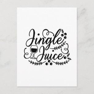 Carte Postale Faire-part Jingle Juice Drôle de Noël Bière Buvant