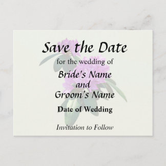 Carte Postale Faire-part Joli Rhododendron rose