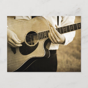 Carte Postale Faire-part Joueur guitariste