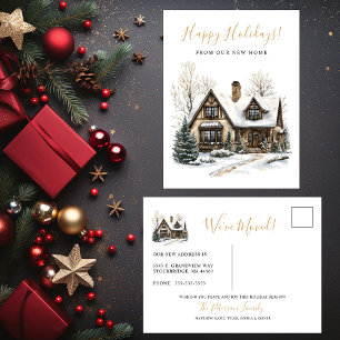 Carte Postale Faire-part Joyeuses Fêtes Nouvelle Maison