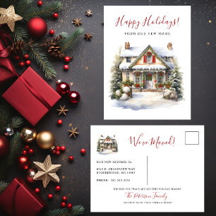 Carte Postale Faire-part Joyeuses Fêtes Nouvelle Maison