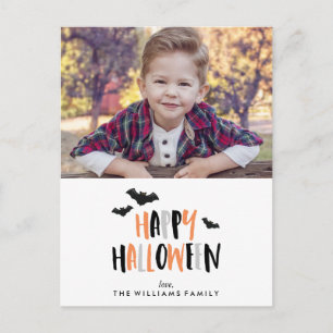 Carte Postale Faire-part Joyeux Halloween Photo de famille