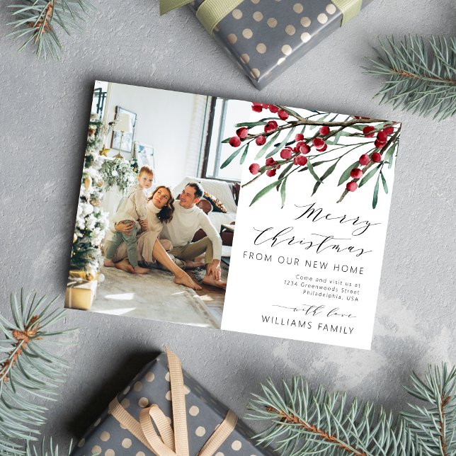 Carte Postale Faire-part Joyeux Noël de notre nouvelle photo personnelle Mo (Créateur téléchargé)