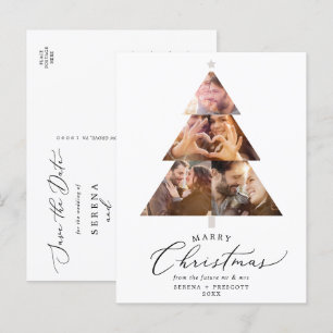 Carte Postale Faire-part Joyeux Noël délicat Vacances Enregistrer la date
