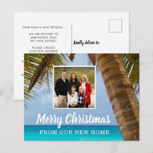 Carte Postale Faire-part Joyeux Noël Palmier Résidence Côtière Neuve Photo