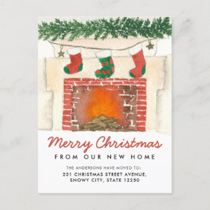 Carte Postale Faire-part Joyeux Noël Stockage Foyer Holiday Moving
