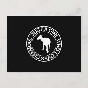 Carte Postale Faire-part Juste une fille qui aime le chamois Cadeau pour fe