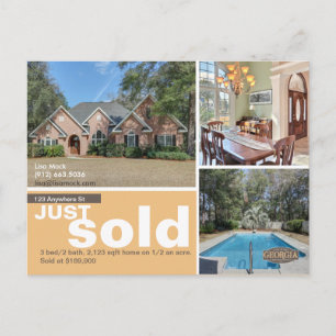 Carte Postale Faire-part Juste vendu grande photo