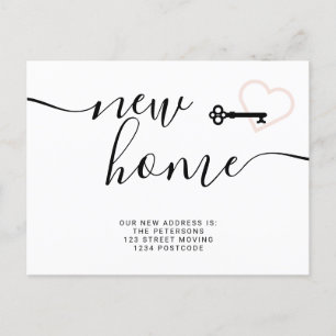 Carte Postale Faire-part La clé rougissent nouveau déplacement à la maison