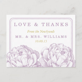 Carte Postale Faire-part La collection de mariage floral Pretty Peony