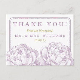 Carte Postale Faire-part La collection de mariage floral Pretty Peony