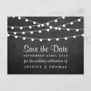 Carte Postale Faire-part La Collection de Mariage Guirlandes Lumineuses sur