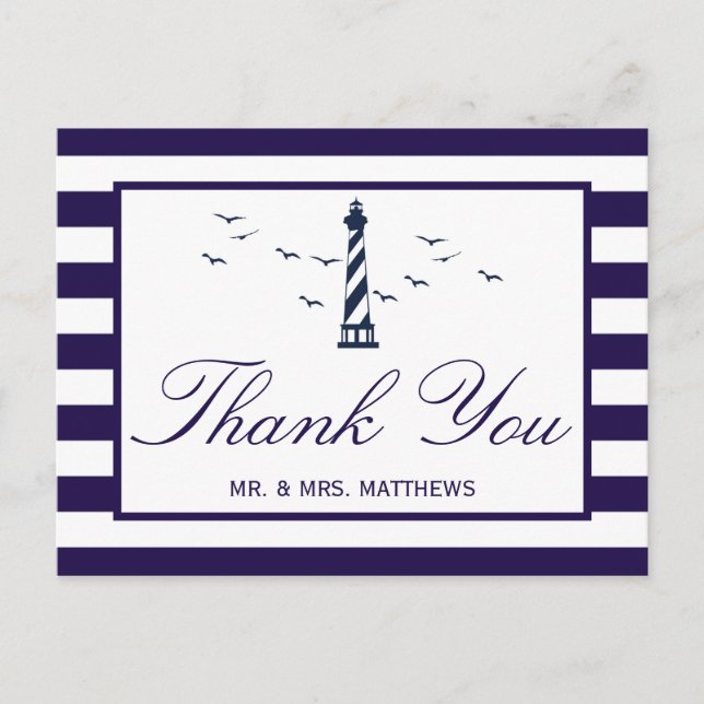Carte Postale Faire-part La collection de Mariages du phare nautique (Devant)