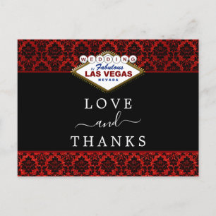 Carte Postale Faire-part La collection de mariages Glitter Damask Las Vegas