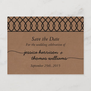 Carte Postale Faire-part La collection de Mariages Whimsical Kraft moderne