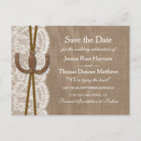 La Collection Rustic Horseshoe Enregistrer La Date