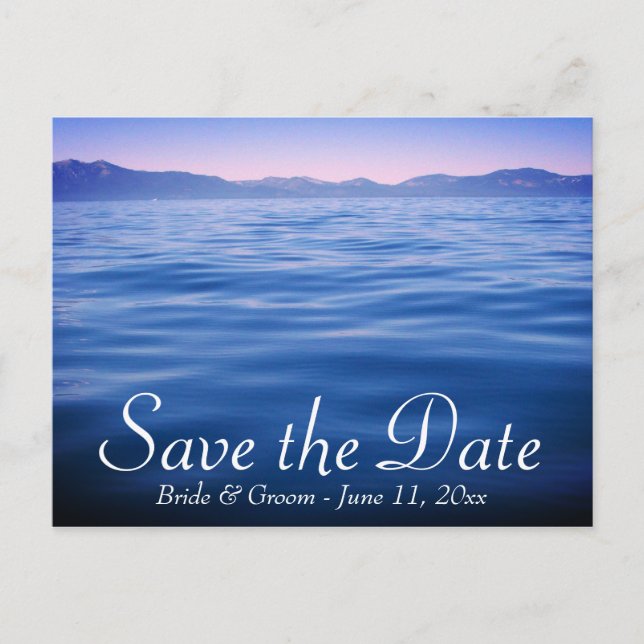 Carte Postale Faire-part Lac Tahoe, retenez la date (Devant)