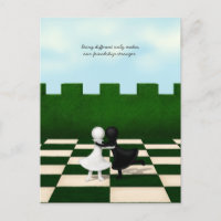 L'amitié interraciale Cute Pawns Hug Personnalisé