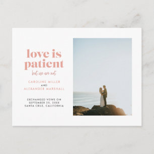 Carte Postale Faire-part L'amour brouillé est patient, mais nous ne sommes 