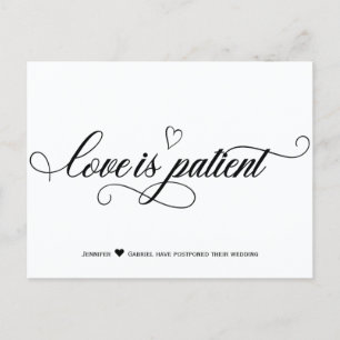 Carte Postale Faire-part L'amour minimaliste des Mariages est retardé