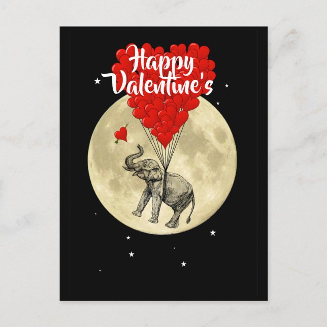 Carte Postale Faire-part L'animal drôle badine la Saint-Valentin (Devant)